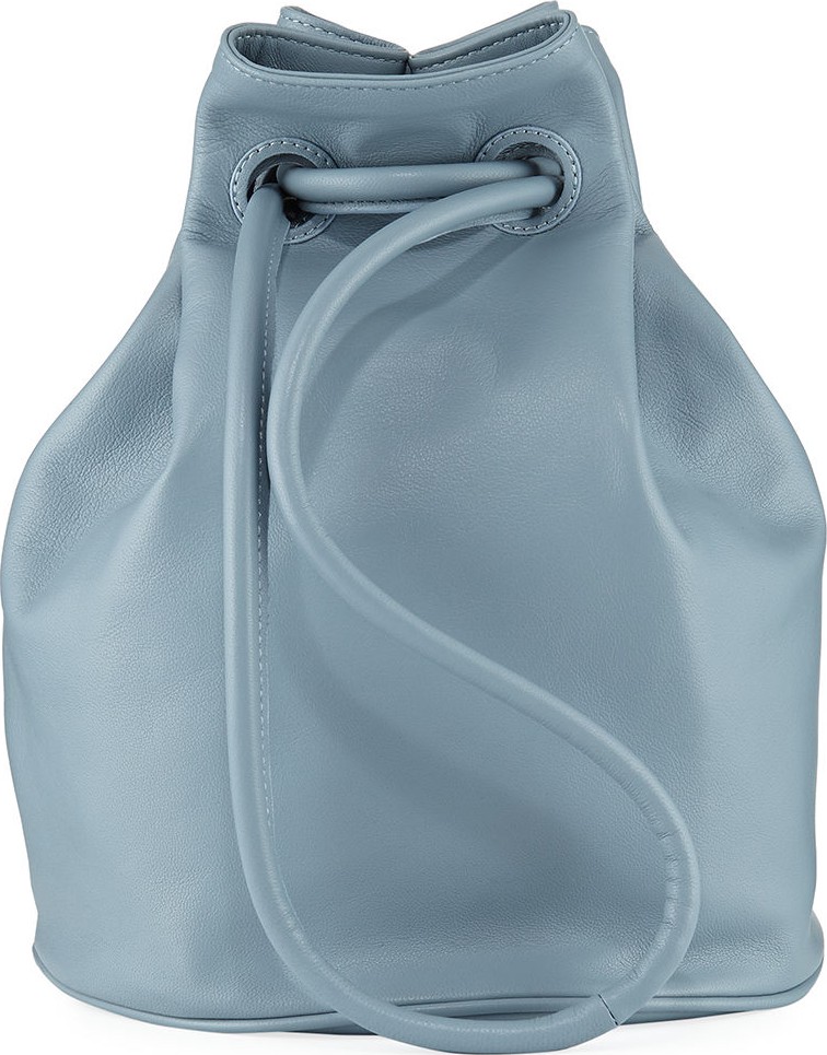 Mansur Gavriel Leather Drawstring Pouch Bucket Bag
