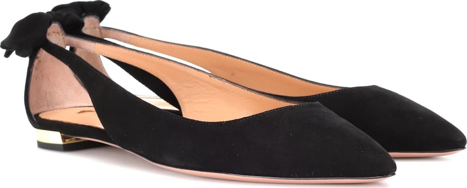 Aquazzura Deneuve suede ballet flats