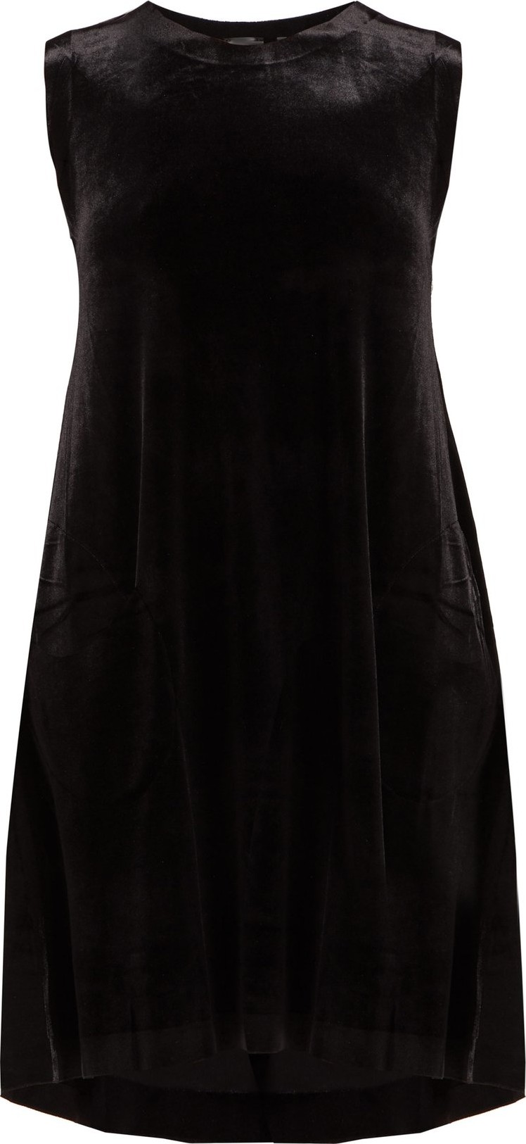 Norma Kamali Sleeveless stretch-velvet midi dress