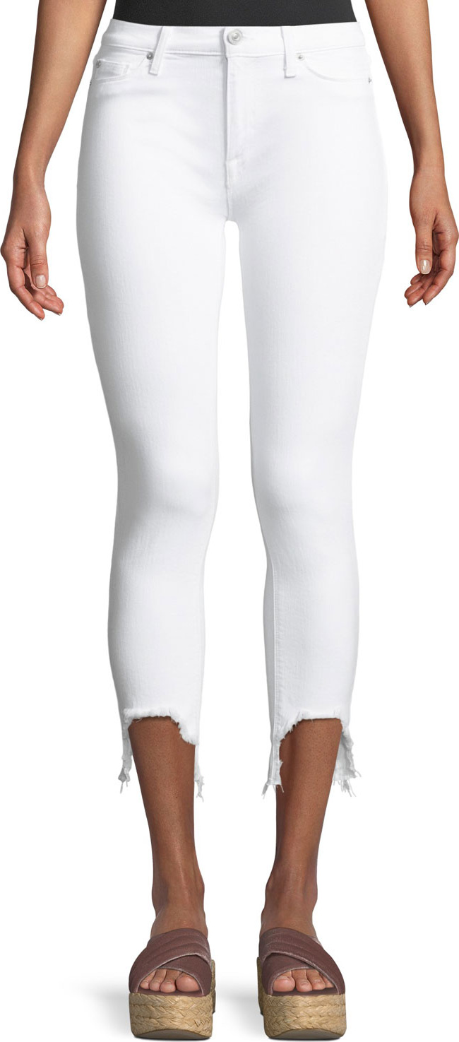 Hudson Tally Mid-Rise Skinny Crop w/ Chewed Hem