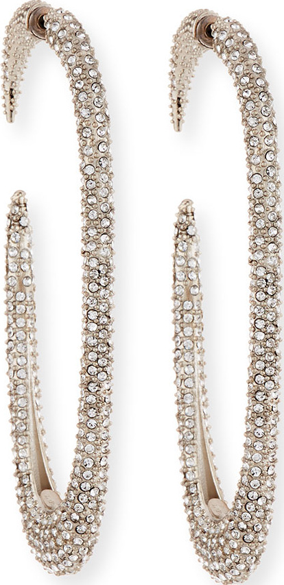 Saint Laurent Large Crystal Hoop Earrings