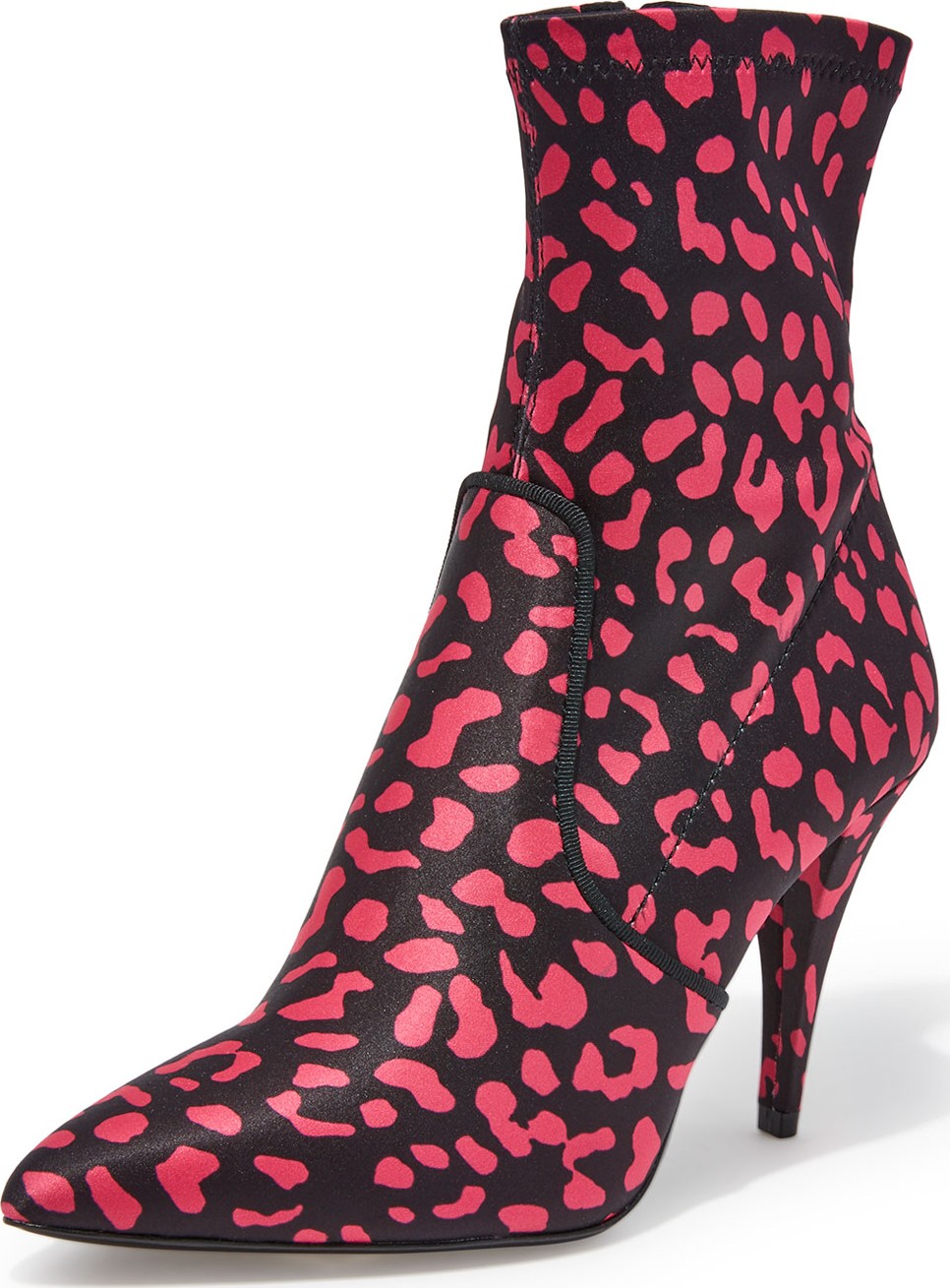 Alice + Olivia Hedde Leopard-Print Neoprene Point-Toe Booties