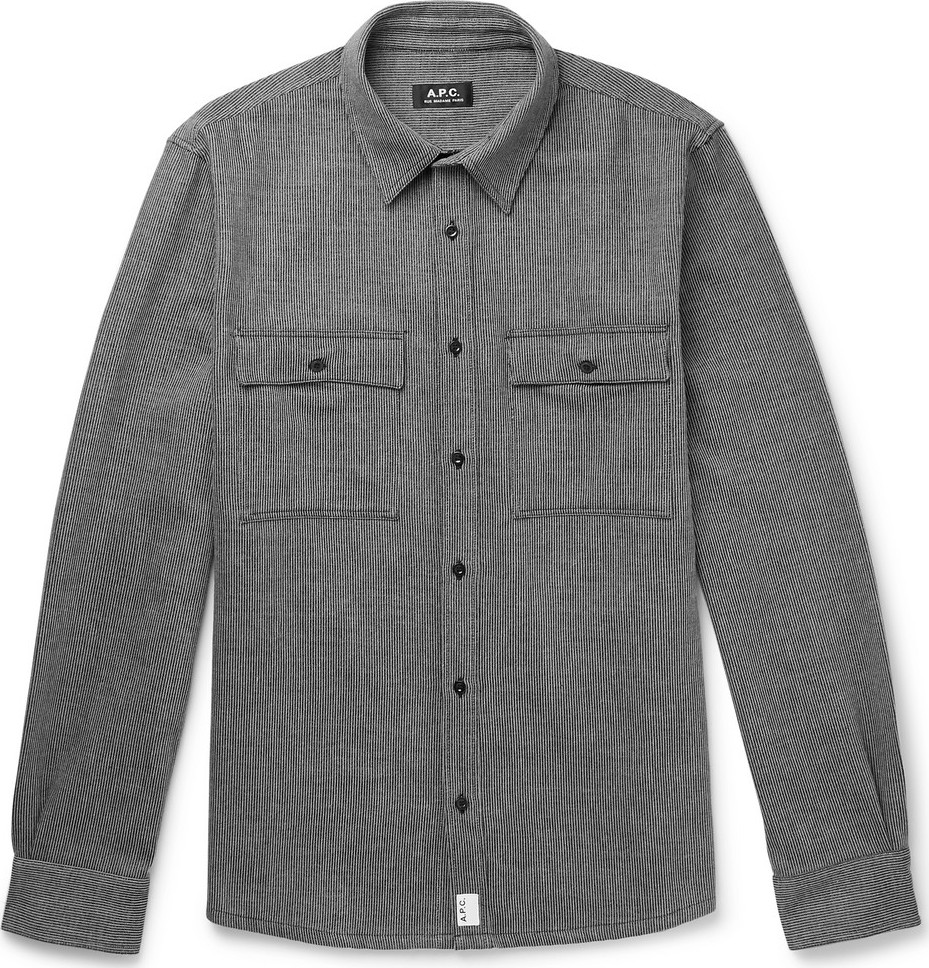 A.P.C. Enrico Striped Cotton-Drill Overshirt