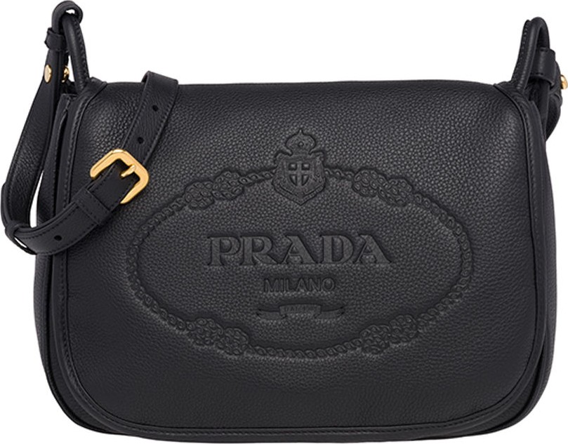 Prada Daino Medium Leather Saddle Bag
