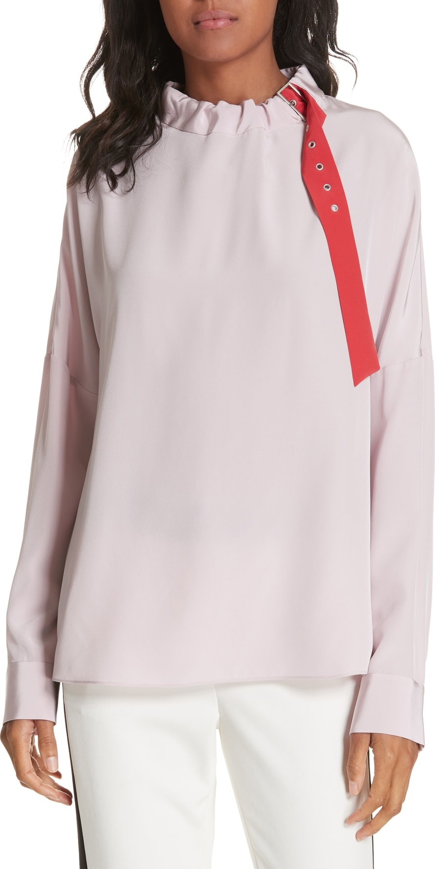 Tibi Silk Buckle Blouse