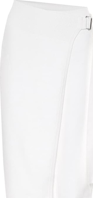 Helmut Lang Merino wool-blend wrap skirt