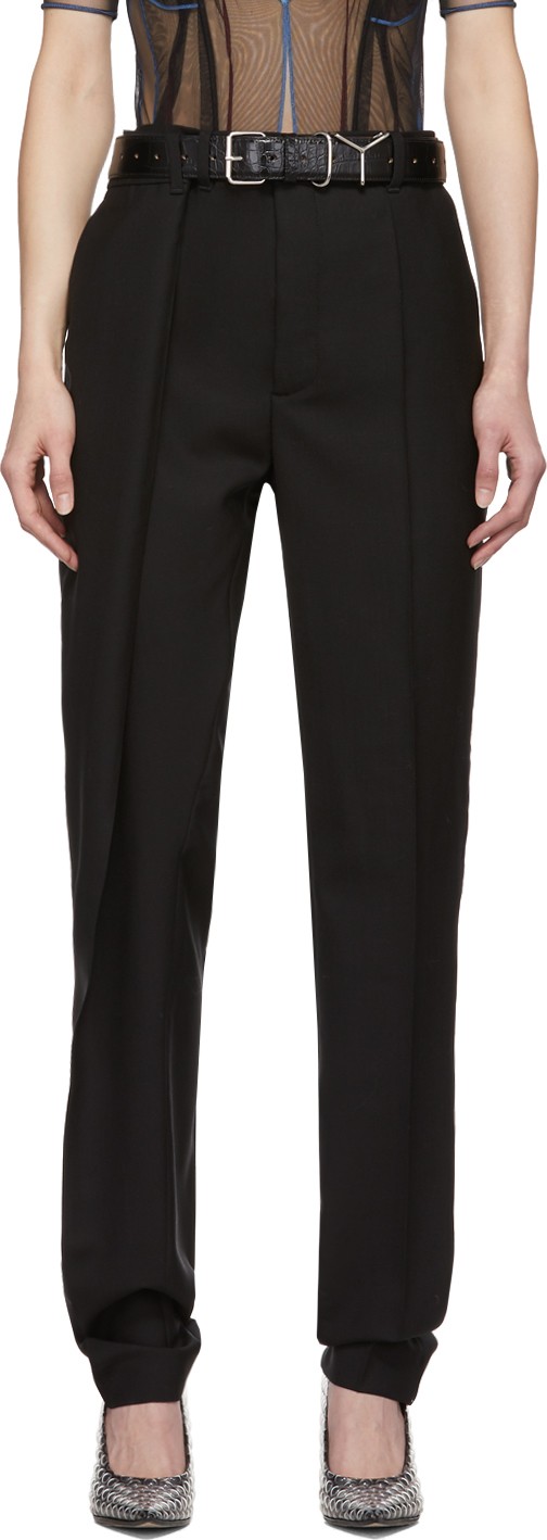 Y/Project Black Oversized Waist Trousers