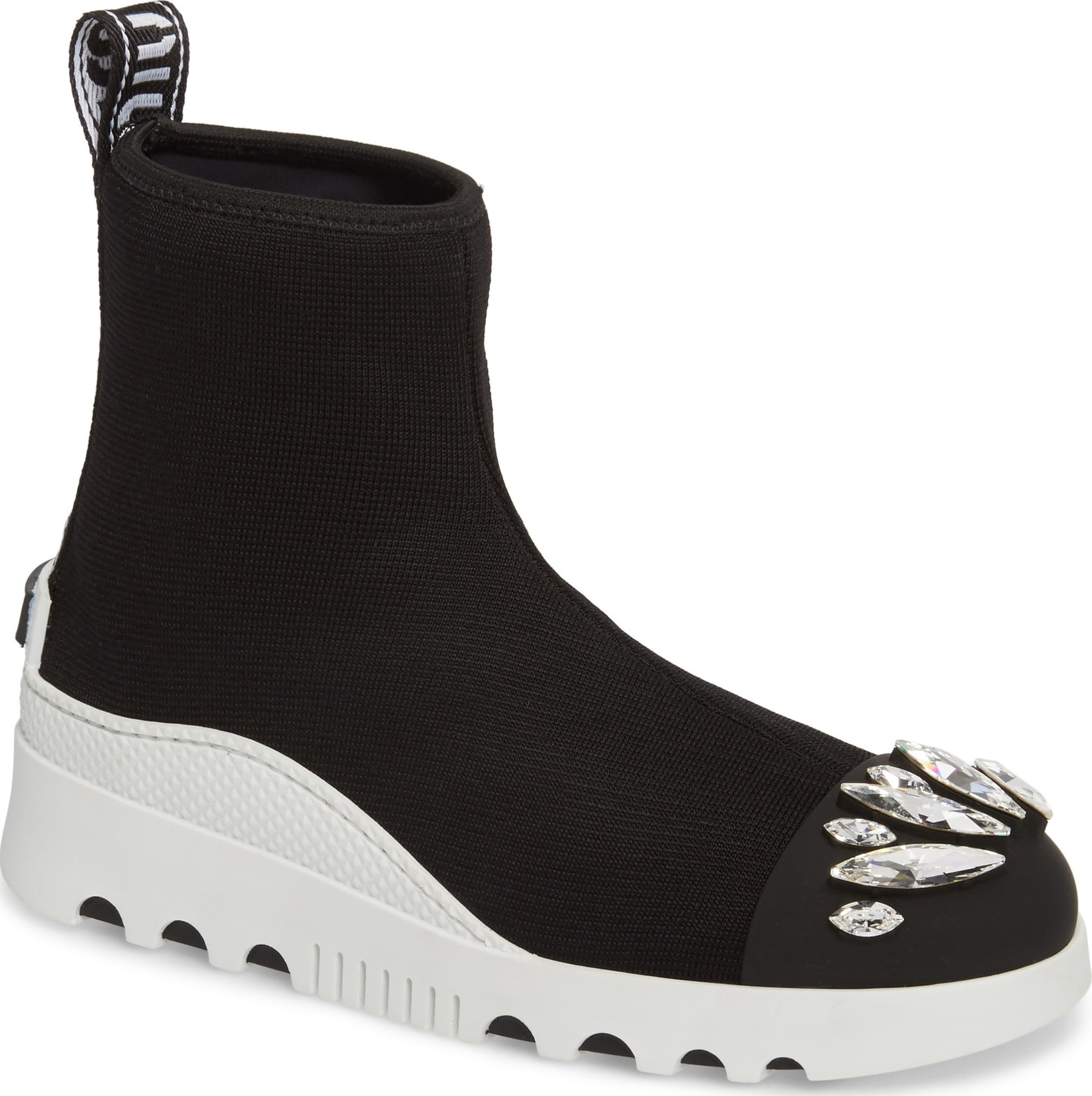 Miu Miu Embellished Sock Boot