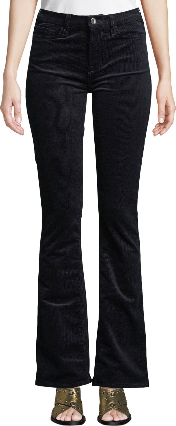 Jen7 Slim Boot-Cut Mid-Rise Corduroy Pants