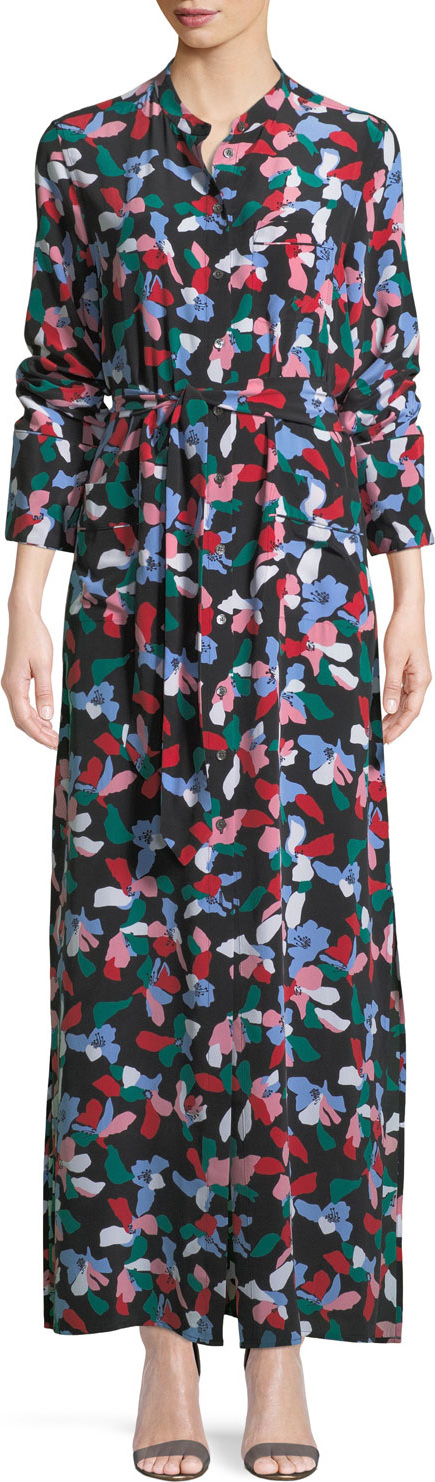 Equipment Britten Floral-Print Silk Maxi Dress