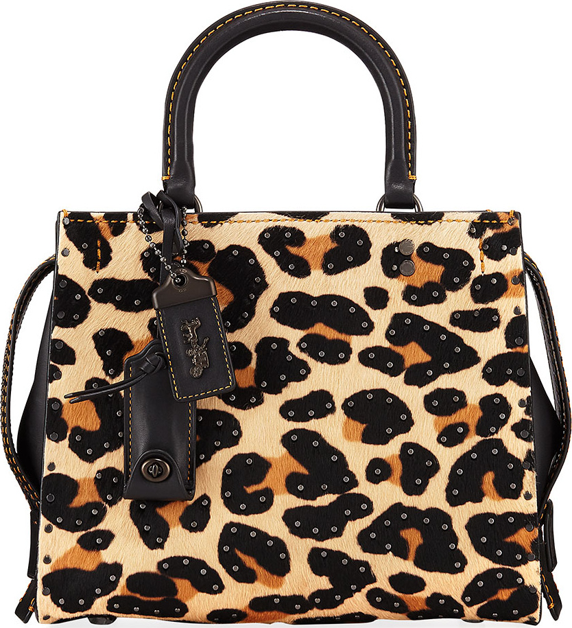 COACH 1941 Rogue 25 Haircalf Leopard Tote Bag