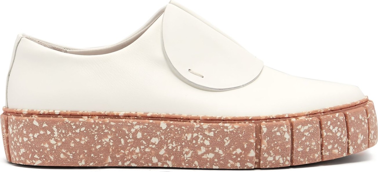 Primury Paper Planes slip-on leather trainers