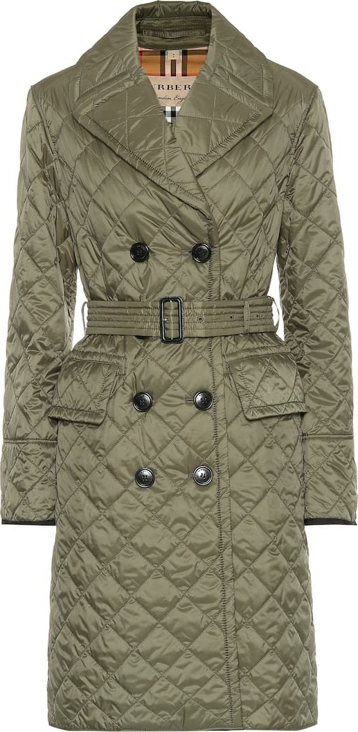 Burberry London England Quilted trench coat