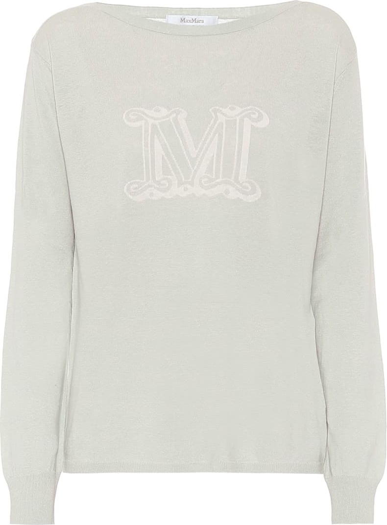 Max Mara Salice intarsia silk-blend sweater