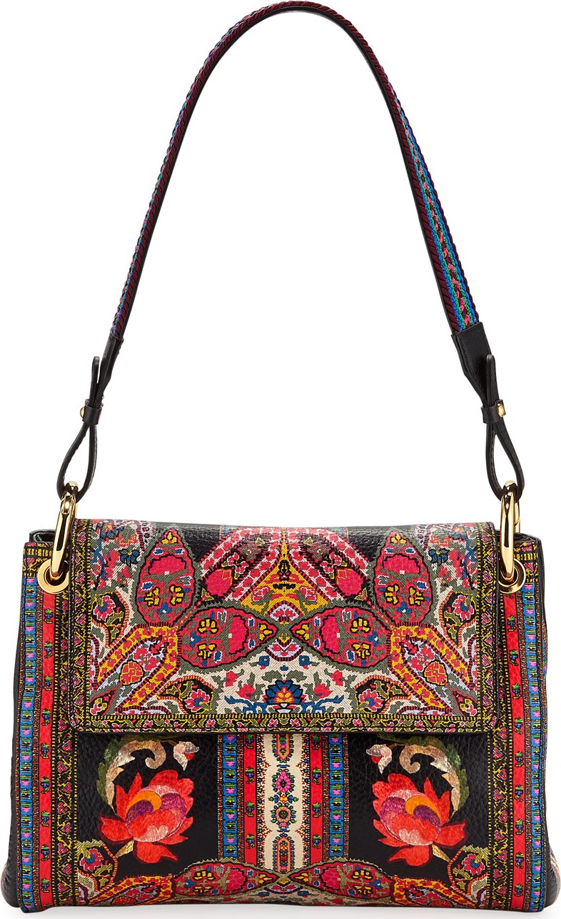 Etro Sottobraccio Foulard Pelle Shoulder Bag