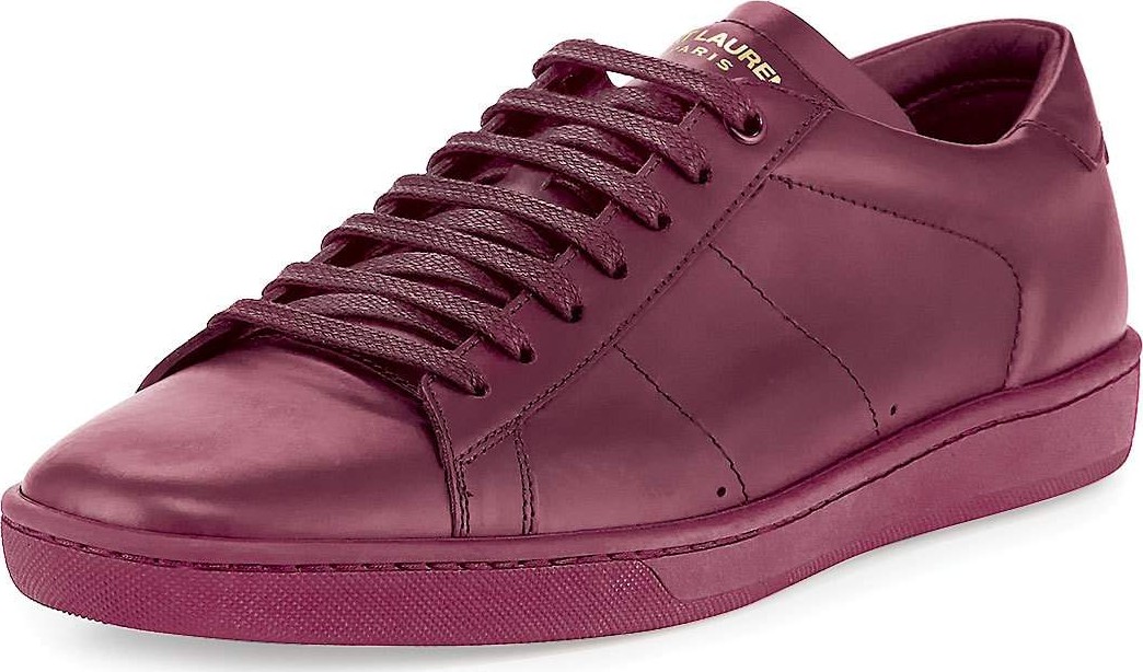 Saint Laurent Men's SL/01 Leather Low-Top Sneakers