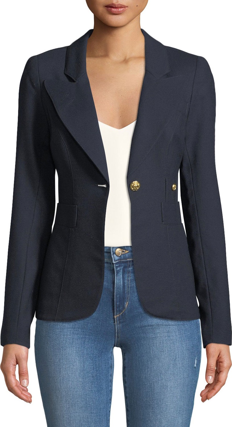 SMYTHE Duchess Single-Button Linen Blazer