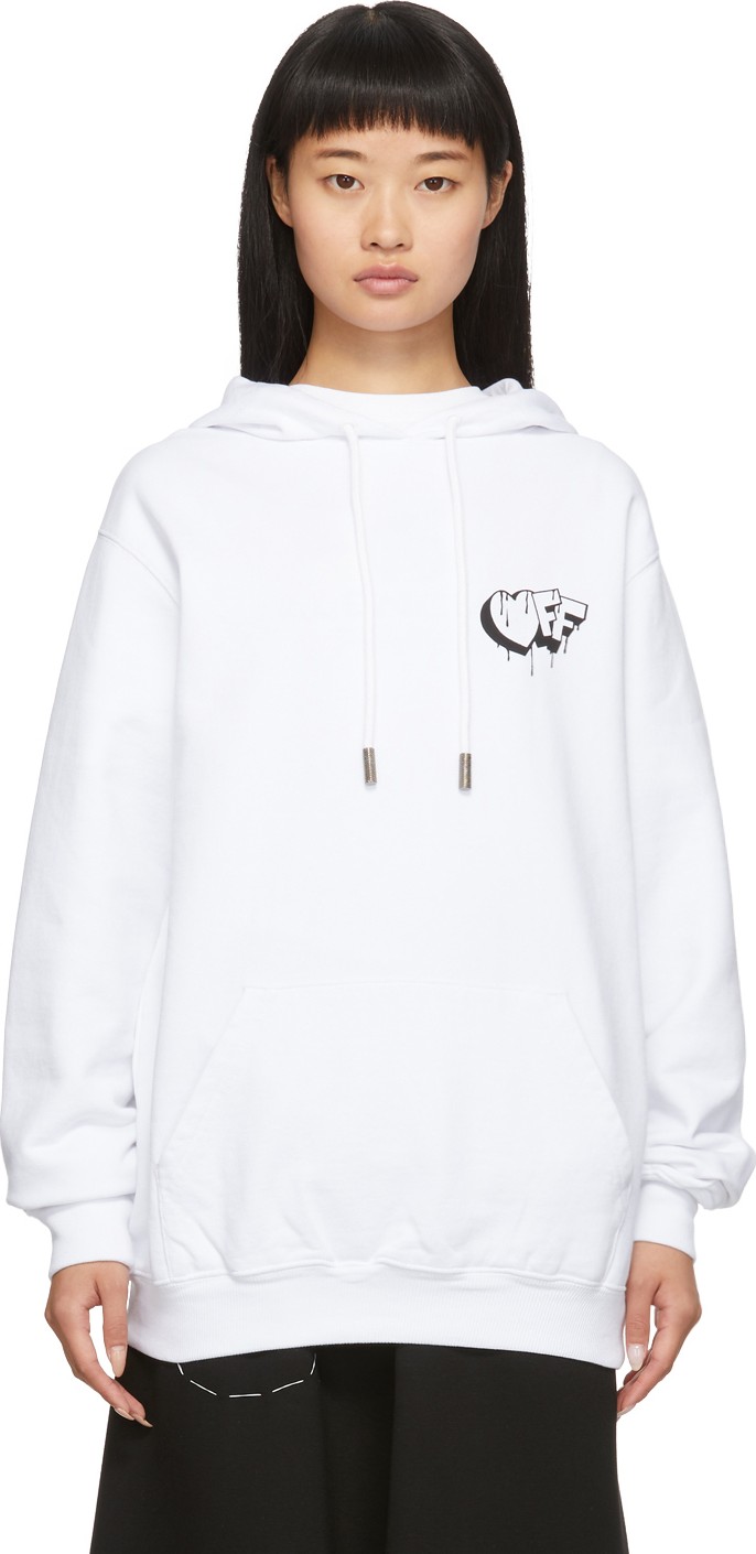 Off White White Markers Regular Hoodie