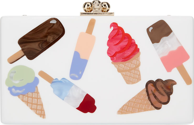 Edie Parker Jean Sundae Acrylic Clutch Bag