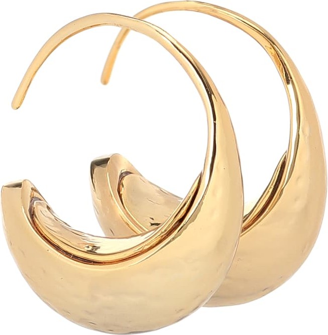 Rejina Pyo Moon 24k gold-plated hoop earrings