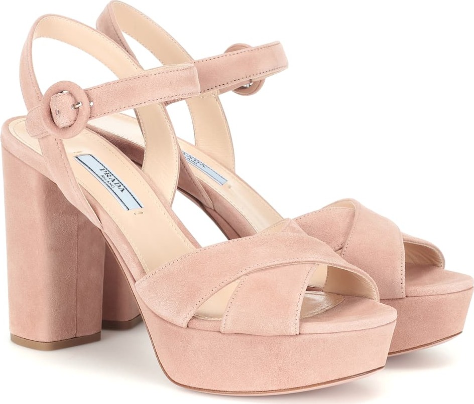 Prada Suede plateau sandals