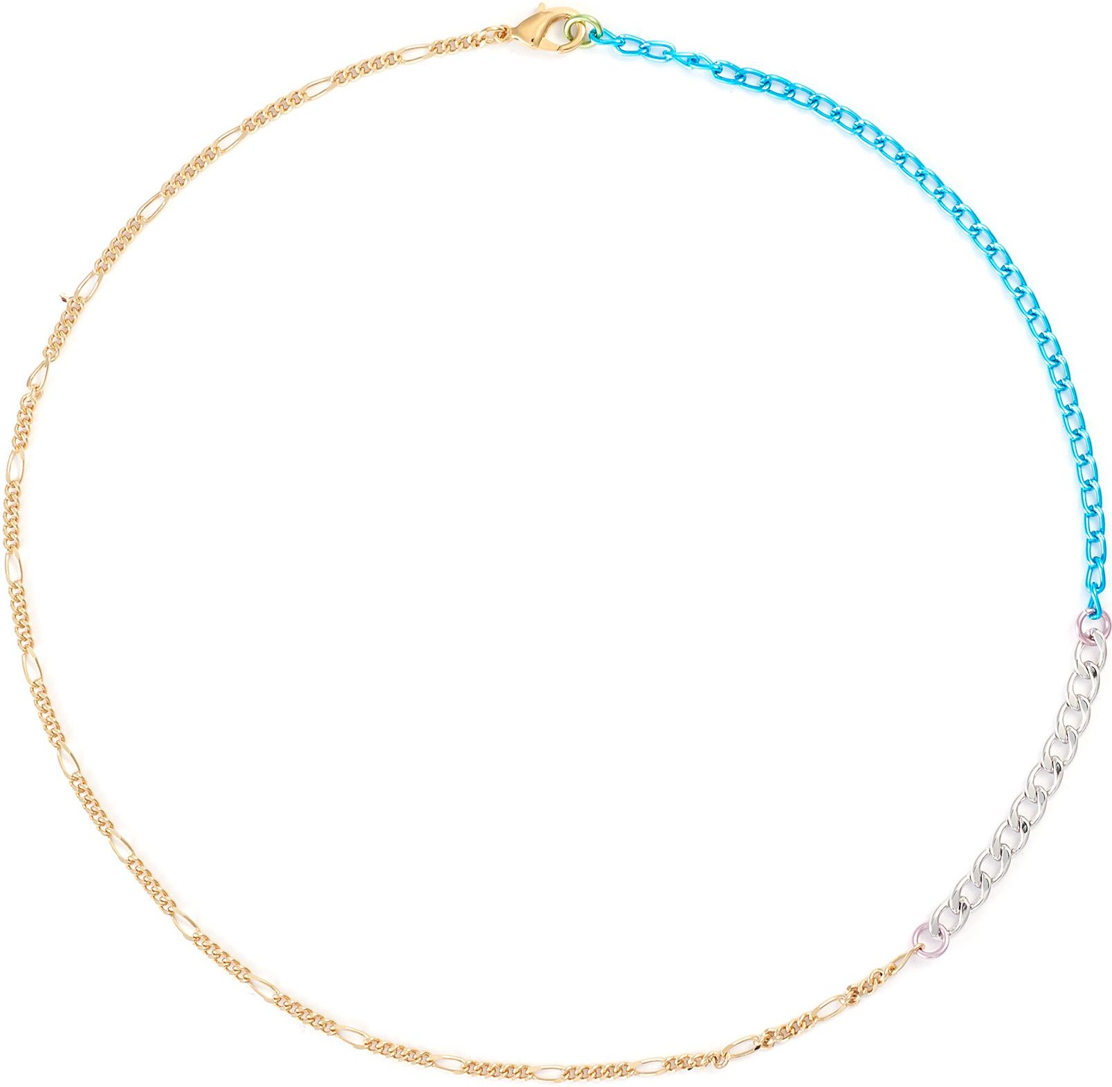 Gaviria Disco 18k gold plated brass chain necklace