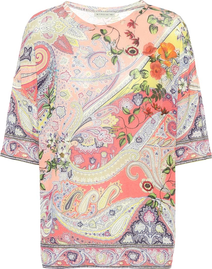 Etro Printed jersey top