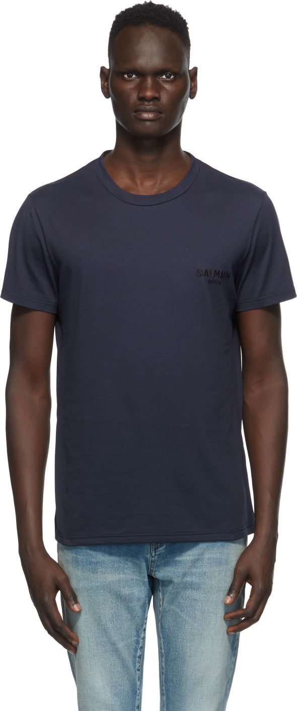Balmain - Navy Round Neck T-Shirt