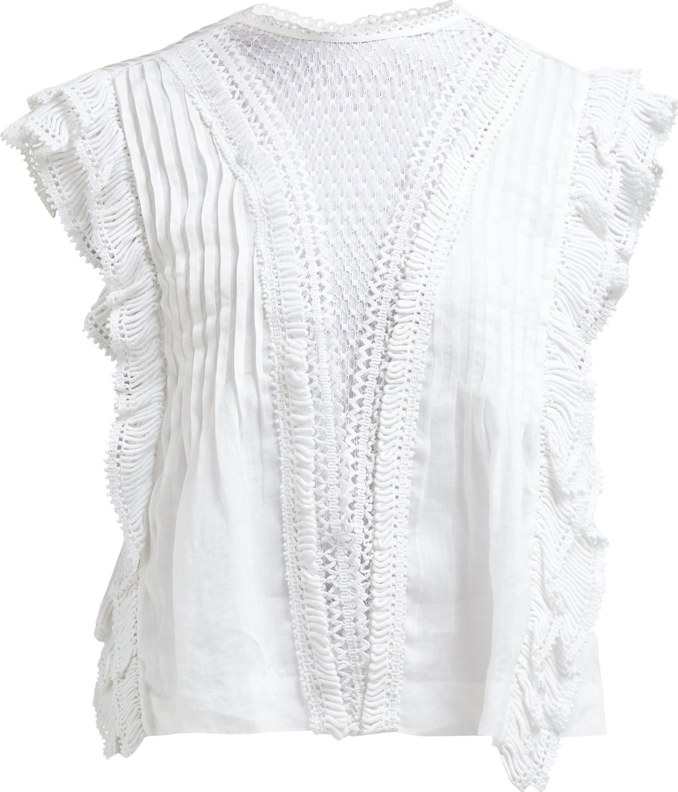 Isabel Marant Roya crochet-insert voile blouse