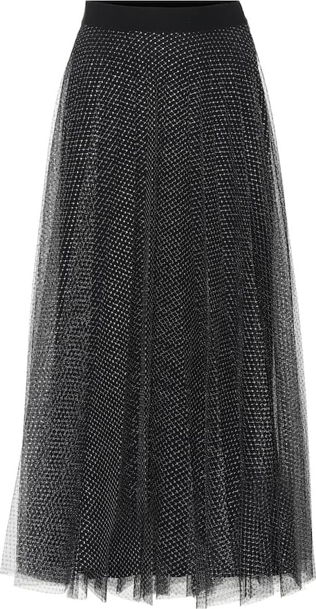 Christopher Kane Metallic tulle midi skirt
