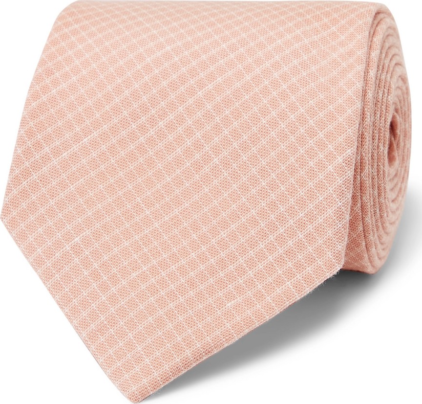 Oliver Spencer 8cm Kersley Cotton and Linen-Blend Tie
