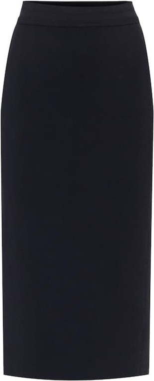 Alaïa High-rise stretch-knit pencil skirt