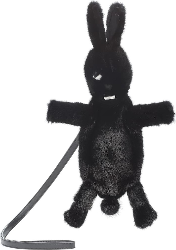 Rick Owens HUNRICKOWENS Fat Bunny fur clutch