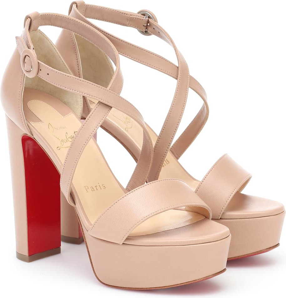 Christian Louboutin Loubi Bee Alta 130 leather platform sandals