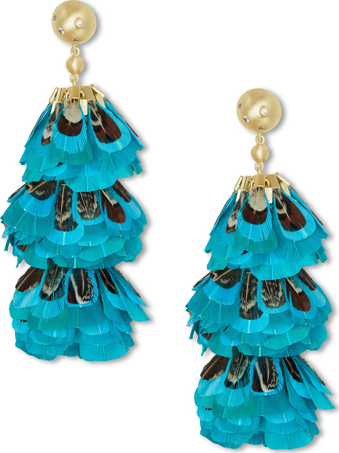 Kendra Scott Lenni Feather Drop Earrings