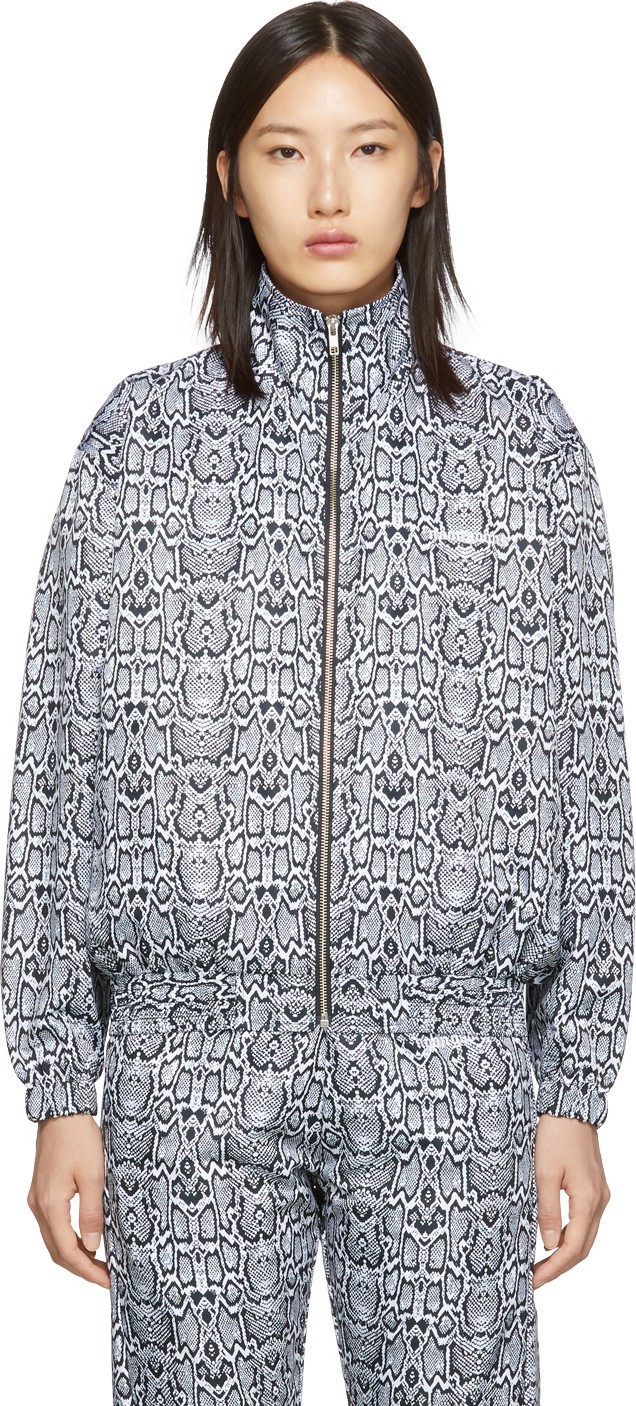 Noon Goons Black & White Snakeskin Track Jacket