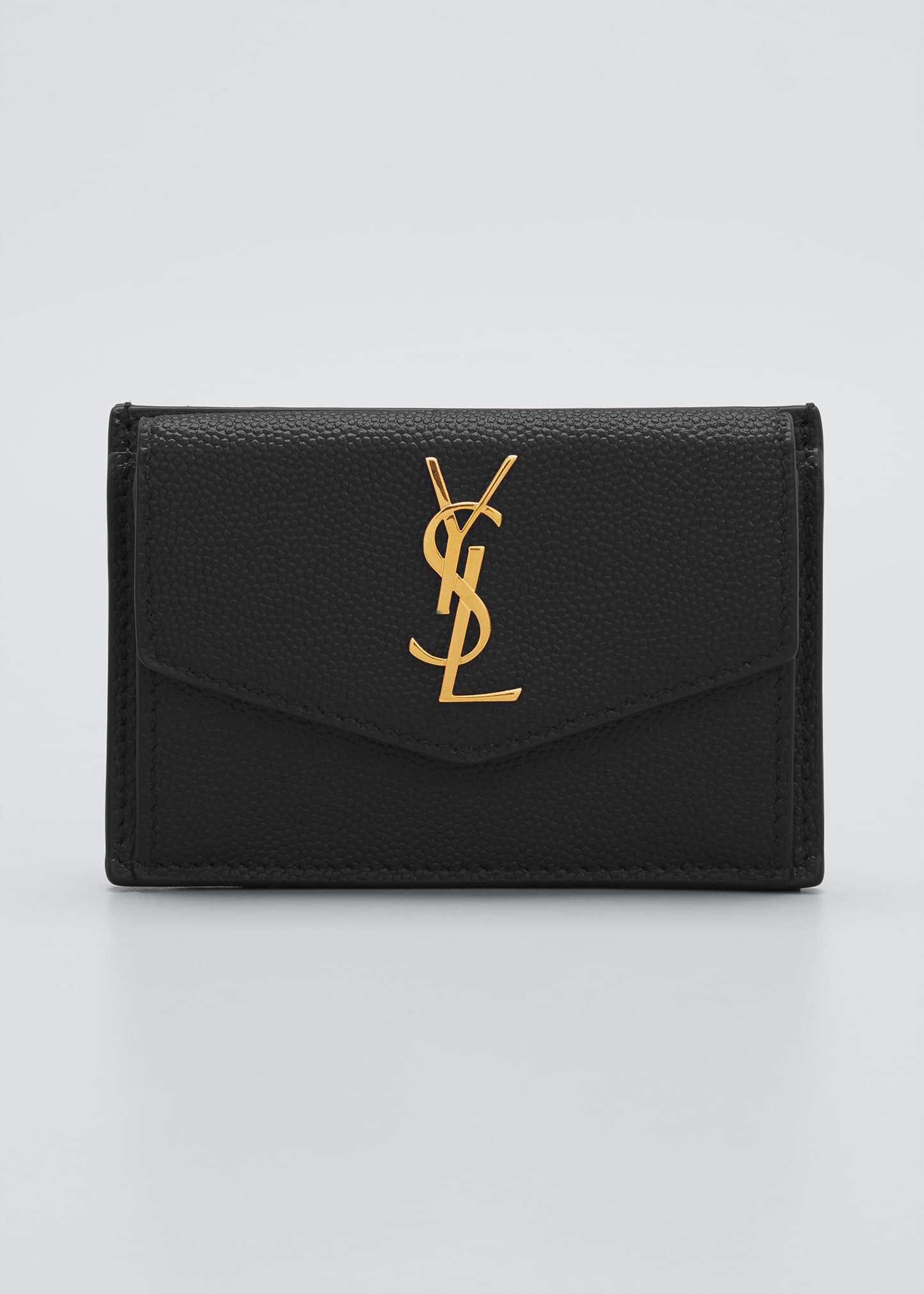 Saint Laurent YSL Flap Top Leather Envelope Wallet