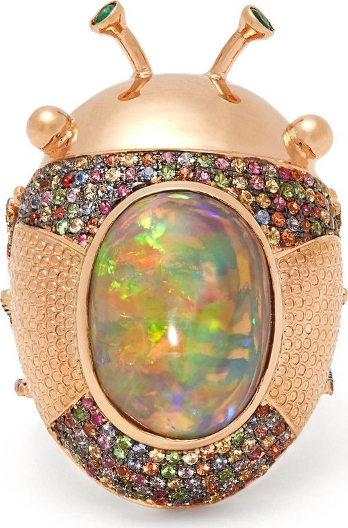 Daniela Villegas Palais Royal sapphire & 18kt rose-gold ring