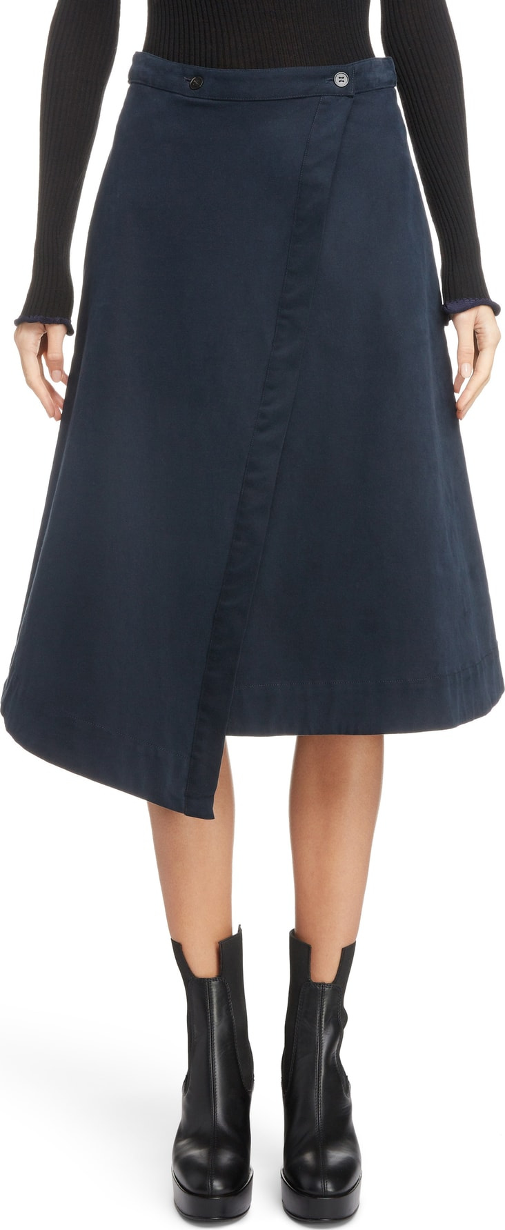 Acne Studios Asymmetrical Wrap Skirt