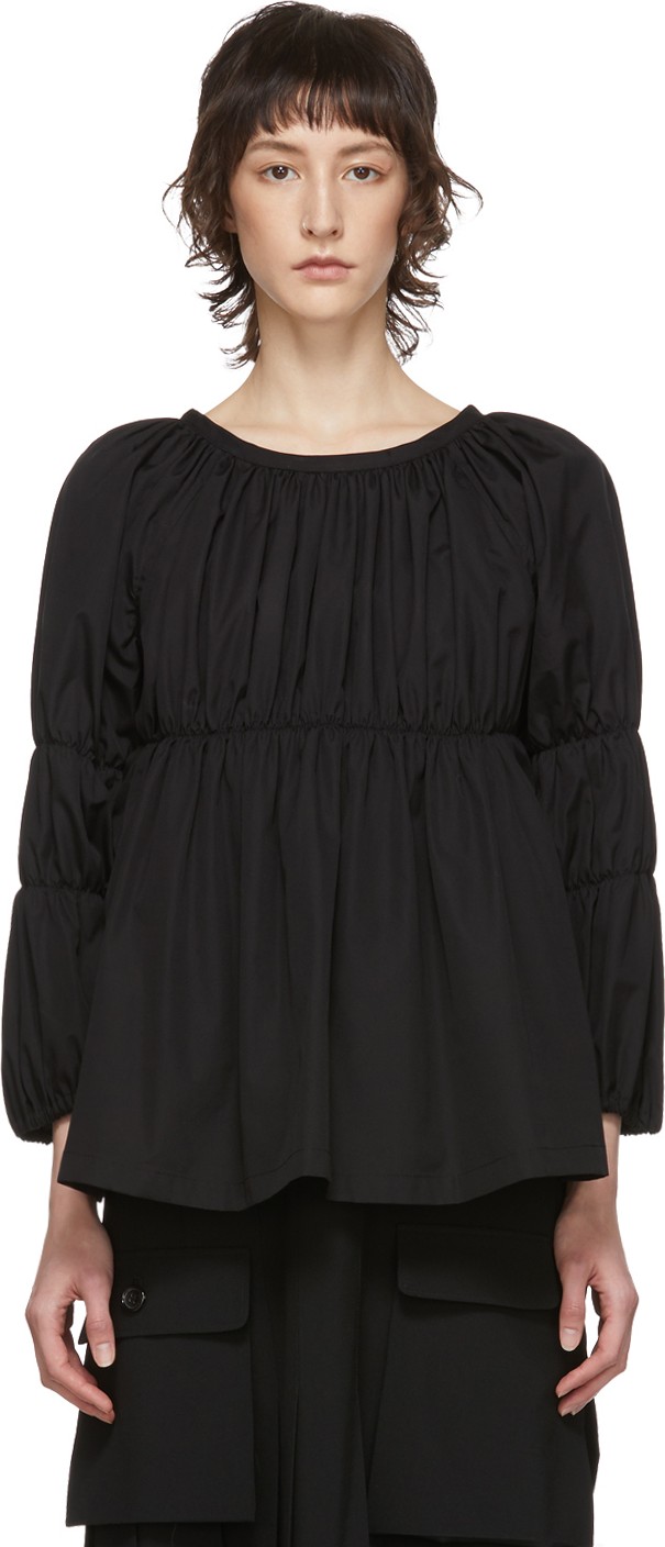 Comme Des Garçons Comme Des Garçons Black Ruched Blouse