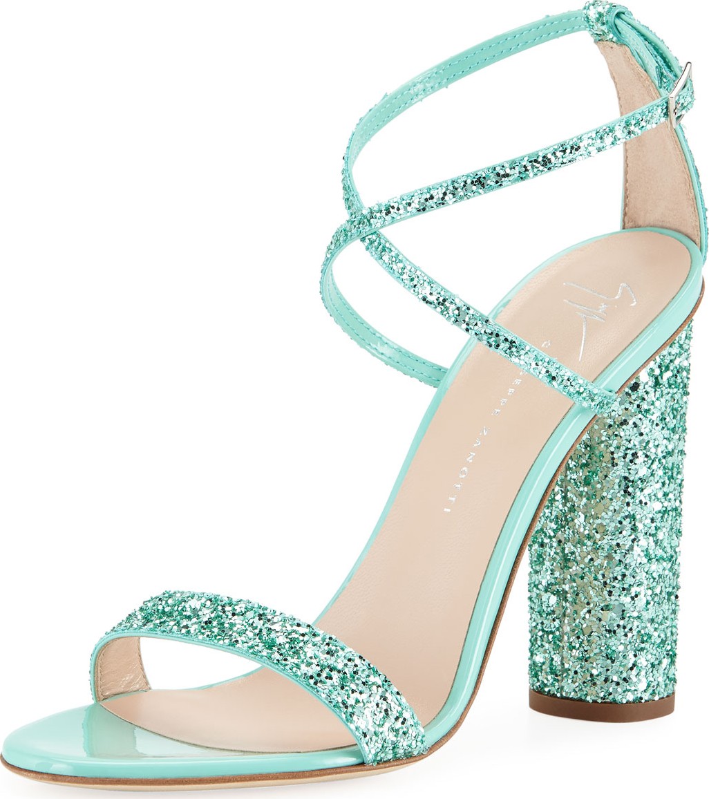 Giuseppe Zanotti Glitter Crisscross High Sandals