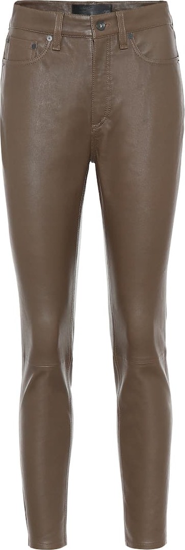 Rag & Bone Nina mid-rise leather pants