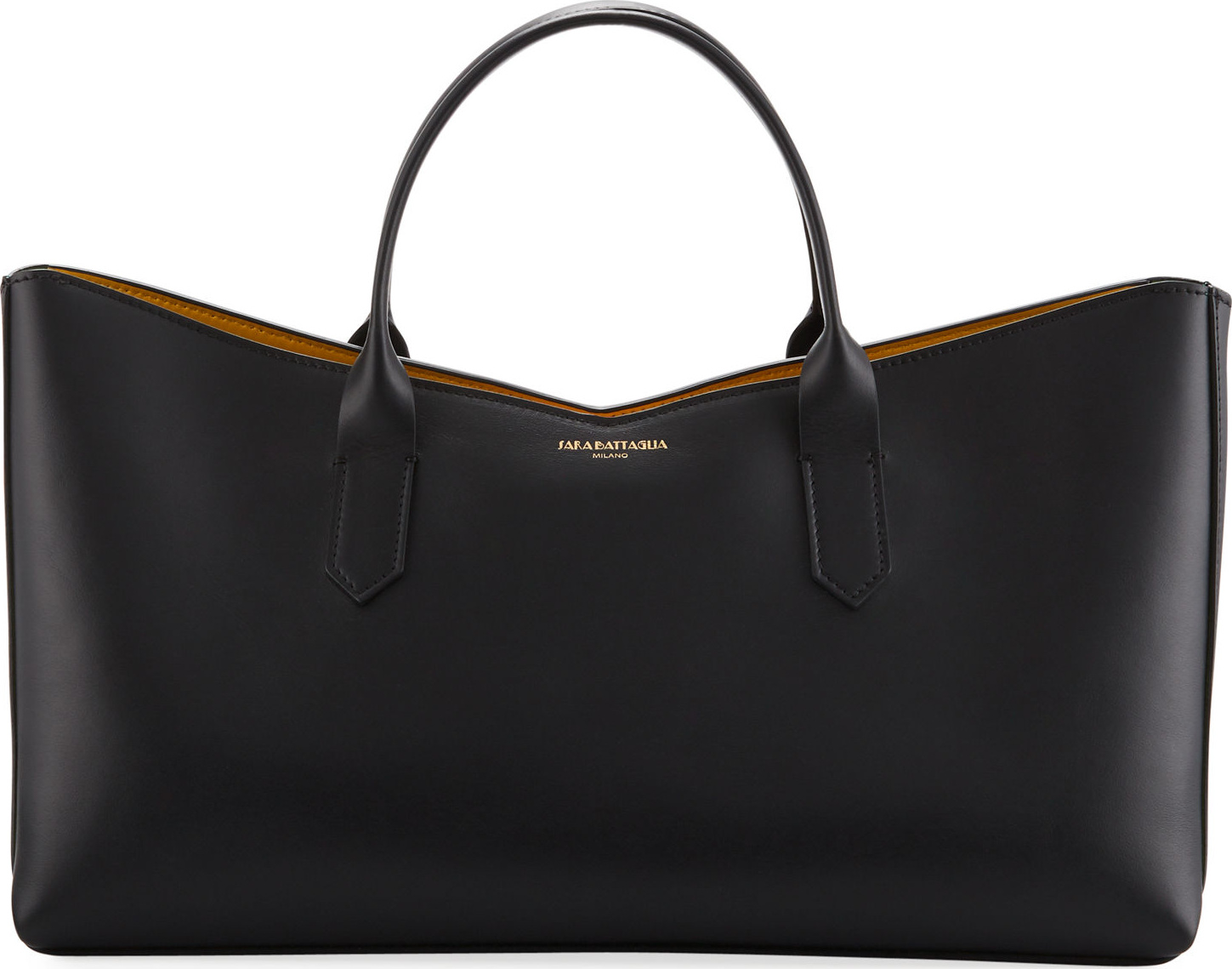 Sara Battaglia Horizontal Leather Tote Bag