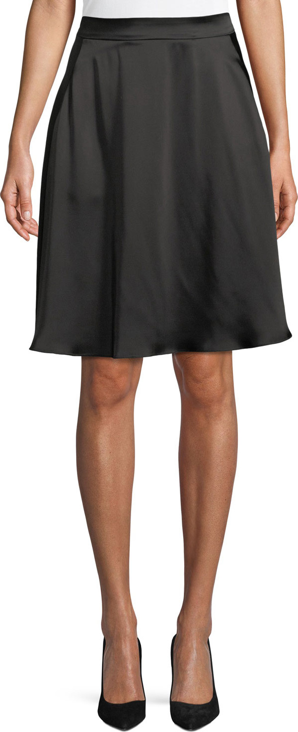 Emporio Armani Satin A-Line Knee-Length Skirt