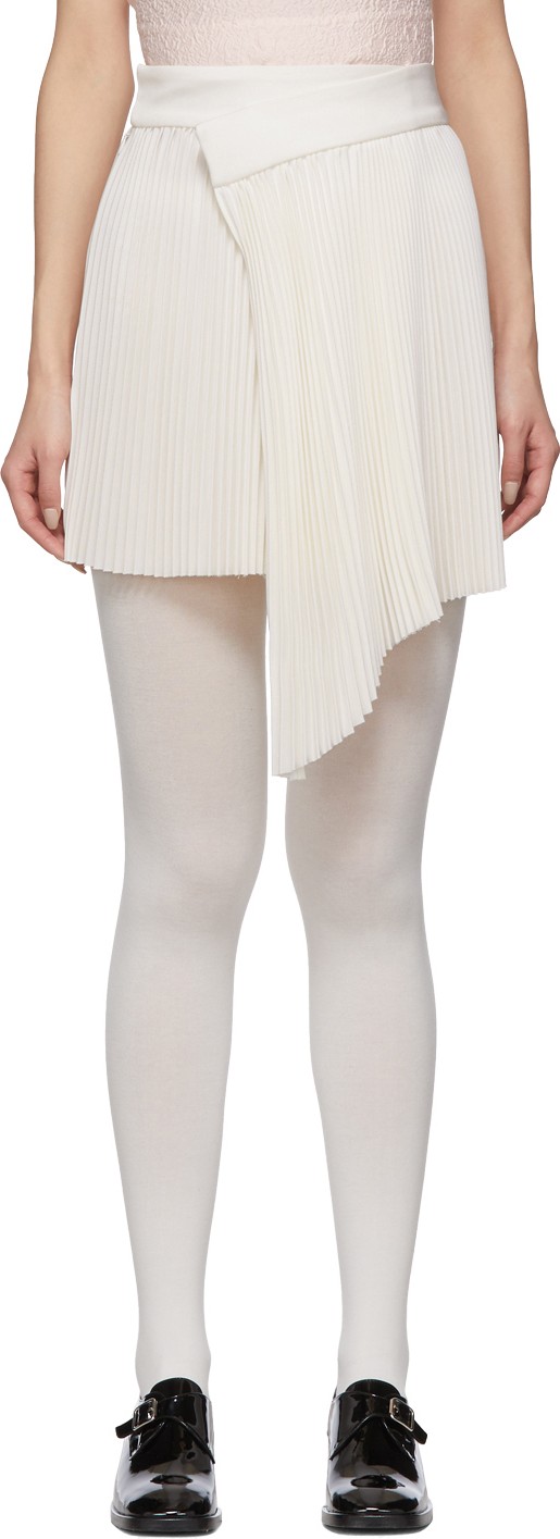 Shushu/Tong White Pleat Miniskirt