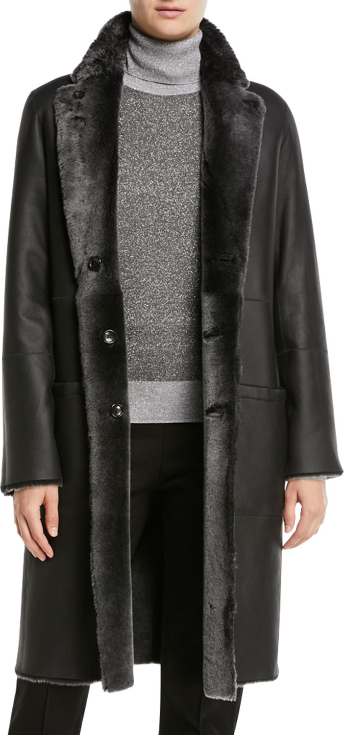 Joseph Brittanny Sheepskin Coat