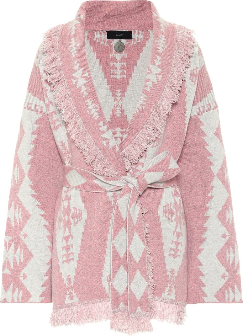 Alanui Cashmere-blend jacquard cardigan