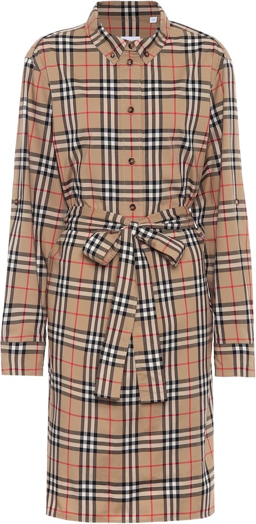 Burberry London England Vintage Check stretch-cotton shirt dress