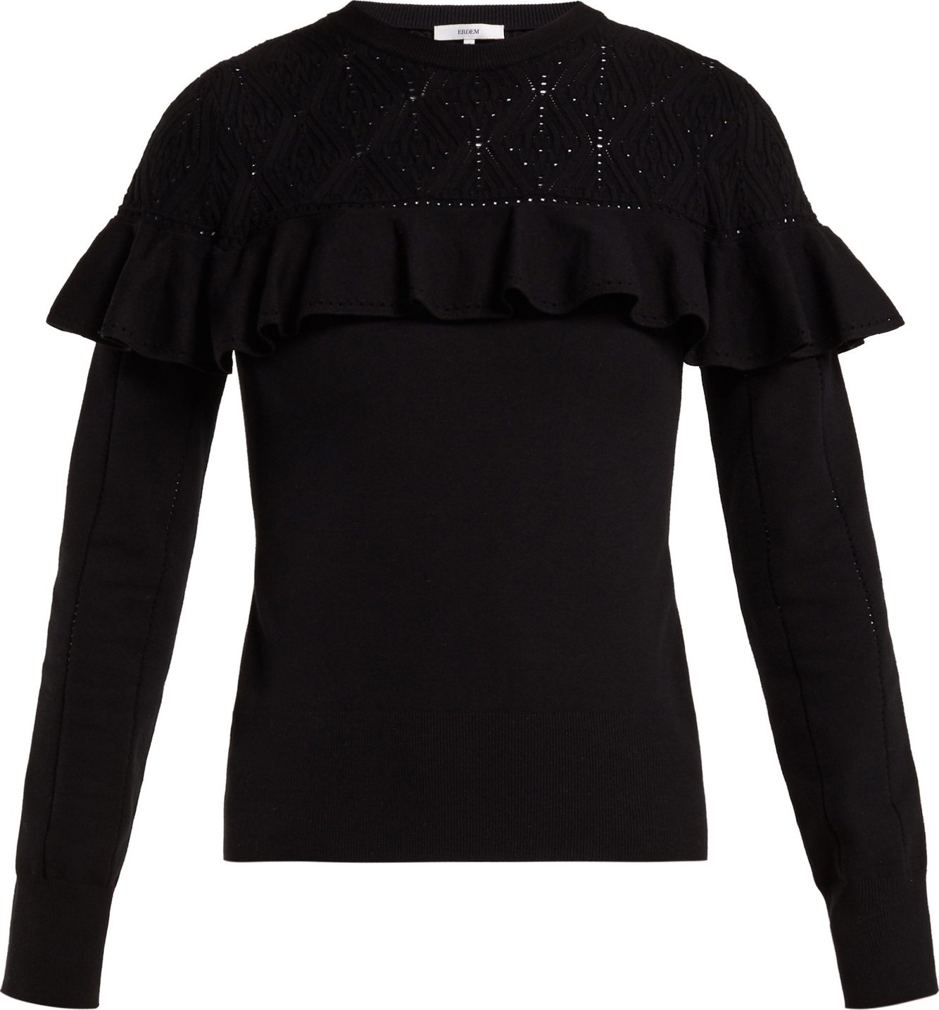 Erdem Joceline pointelle-knit sweater