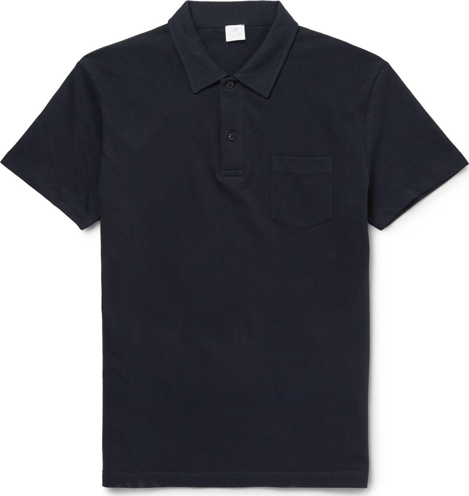 Sunspel Riviera Slim-Fit Cotton-Mesh Polo Shirt